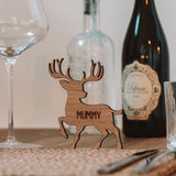 Personalised Christmas reindeer table decoration