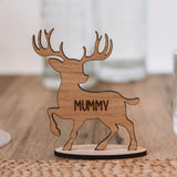 Personalised Christmas reindeer table decoration