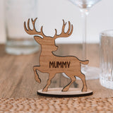 Personalised Christmas reindeer table decoration