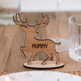 Personalised Christmas reindeer table decoration