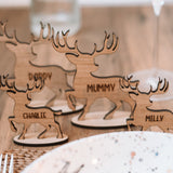 Personalised Christmas reindeer table decoration