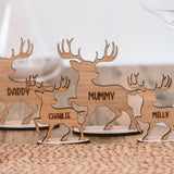 Personalised Christmas reindeer table decoration