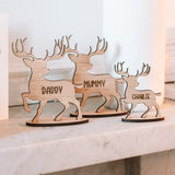 Personalised Christmas reindeer table decoration