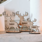 Personalised Christmas reindeer table decoration