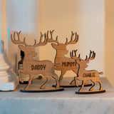 Personalised Christmas reindeer table decoration