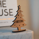Personalised Christmas tree table decoration