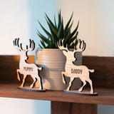 Personalised Christmas reindeer table decoration