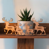 Personalised Christmas reindeer table decoration