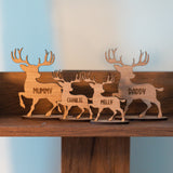 Personalised Christmas reindeer table decoration