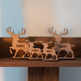 Personalised Christmas reindeer table decoration