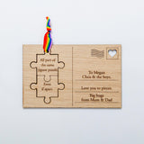 Jigsaw puzzle wooden postcard - Stag Design