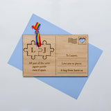 Jigsaw puzzle wooden postcard - Stag Design
