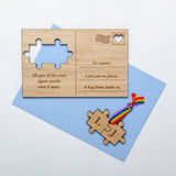 Jigsaw puzzle wooden postcard - Stag Design