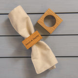 Premium solid oak personalised napkin rings - Stag Design