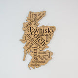 Scotland whisky word map - Stag Design
