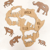 Personalised big five animal Africa map for children - Stag Design