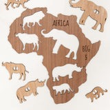 Personalised big five animal Africa map for children - Stag Design