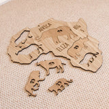 Personalised big five animal Africa map for children - Stag Design