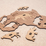 Personalised big five animal Africa map for children - Stag Design