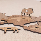 Personalised big five animal Africa map for children - Stag Design
