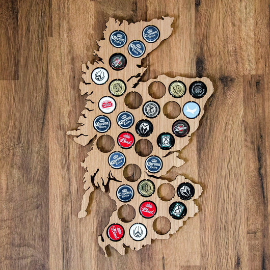 Beer Cap Scotland Map - Stag Design