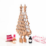 Personalised oak Advent calendar for miniatures - Stag Design
