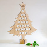 Personalised oak Advent Calendar for chocolates - Stag Design