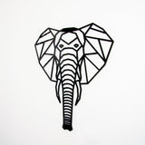 Geometric Elephant Wall Art Sign - Stag Design