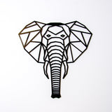 Geometric Elephant Wall Art Sign - Stag Design