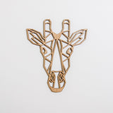 Geometric Giraffe Wall Art Sign - Stag Design