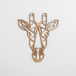 Geometric Giraffe Wall Art Sign - Stag Design