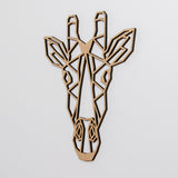 Geometric Giraffe Wall Art Sign - Stag Design
