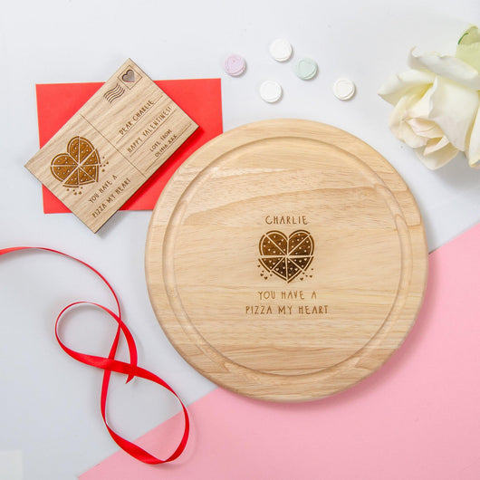 Valentine's Day Pizza Gift Set - Stag Design