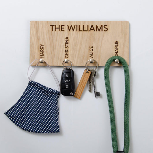 Personalised key ring holder Stag Design