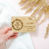 Mother's Day wooden postcard - Stag Design