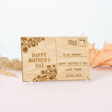 Mother's Day wooden postcard - Stag Design