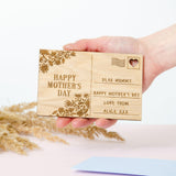 Mother's Day wooden postcard - Stag Design
