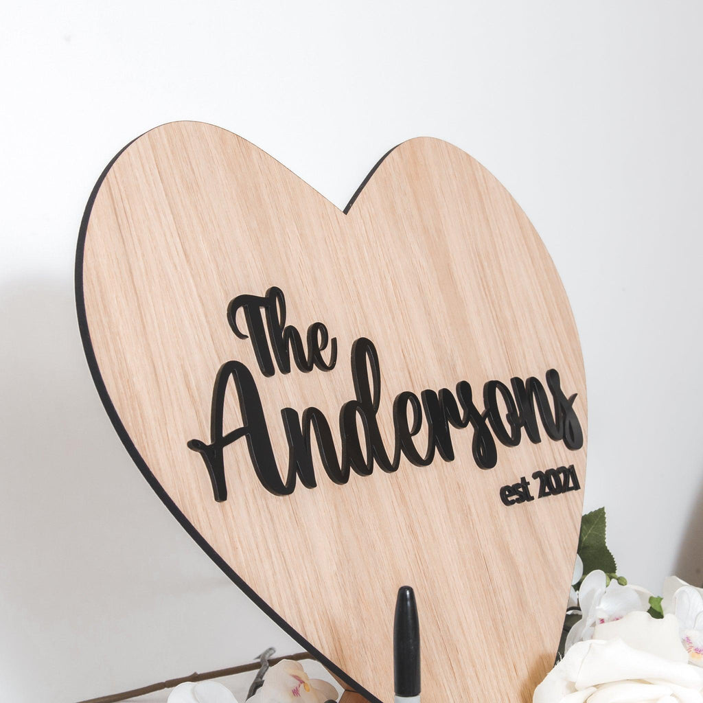 Alternative guest book heart sign Stag Design
