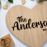 Alternative wooden guest book heart sign - Stag Design