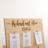 Wooden table plan board - Stag Design