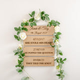 Hanging wooden wedding board - Stag Design