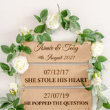 Hanging wooden wedding board - Stag Design