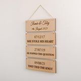 Hanging wooden wedding board - Stag Design