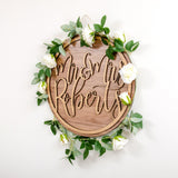Personalised wooden hoop sign - Stag Design