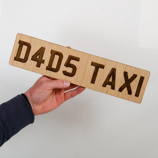 Personalised wooden car number plates - Stag Design