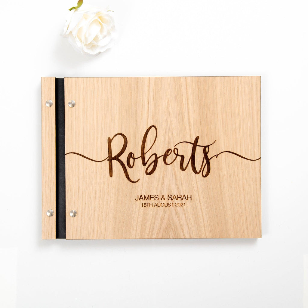 Personalised surname guest book Stag Design