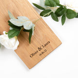 Personalised solid oak platter board - Stag Design