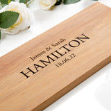 Personalised family oak platter board - Stag Design