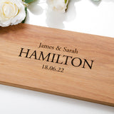 Personalised family oak platter board - Stag Design