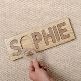 Personalised wooden name puzzle - Stag Design